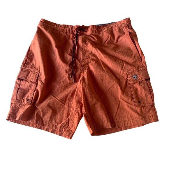 CREMIEUX Lot Of 2 Swim Board Shorts Sz XL 36 Orange & Blue Pockets Drawstring - Picture 3 of 16